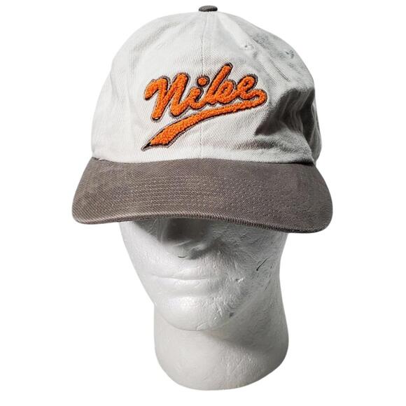 Vintage Nike Hat Cap Strap Back Embroidered Chenille Baseball Classic Y2K Mens - Picture 1 of 11